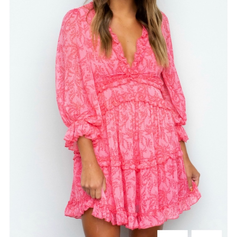 Pink ruffle Dress